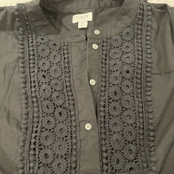 J Crew women’s black dress embroidered size extra small - Picture 3 of 4